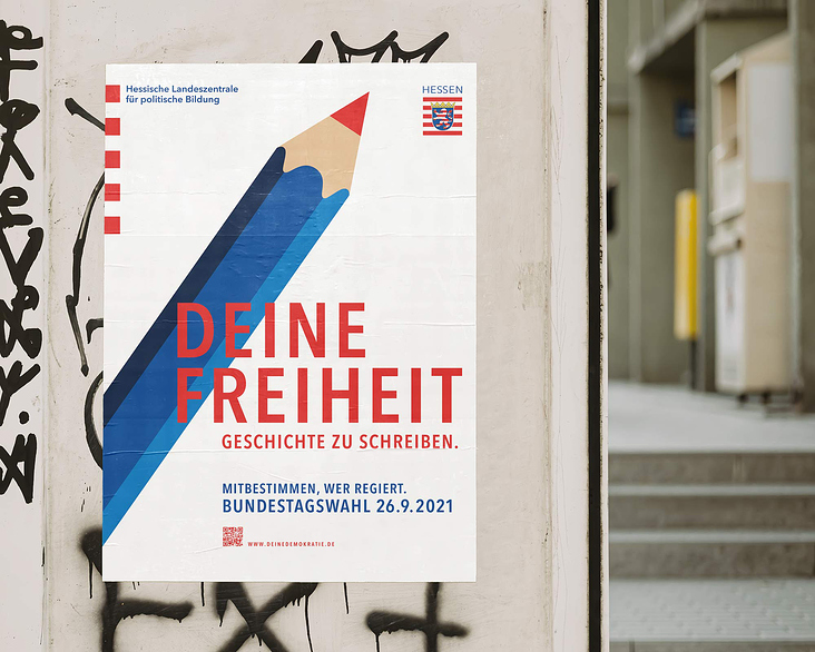 Hessische Landeszentrale für politische Bildung – Plakat zur Bundestagswahl