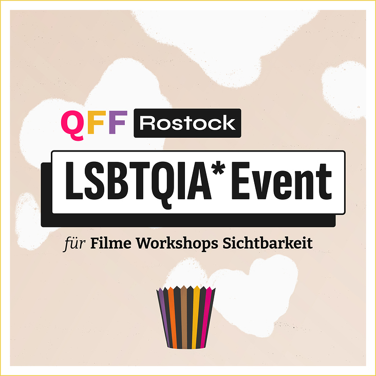 grafikdesign // schrift + farbkonzept für queerfilmfest rostock (2023)