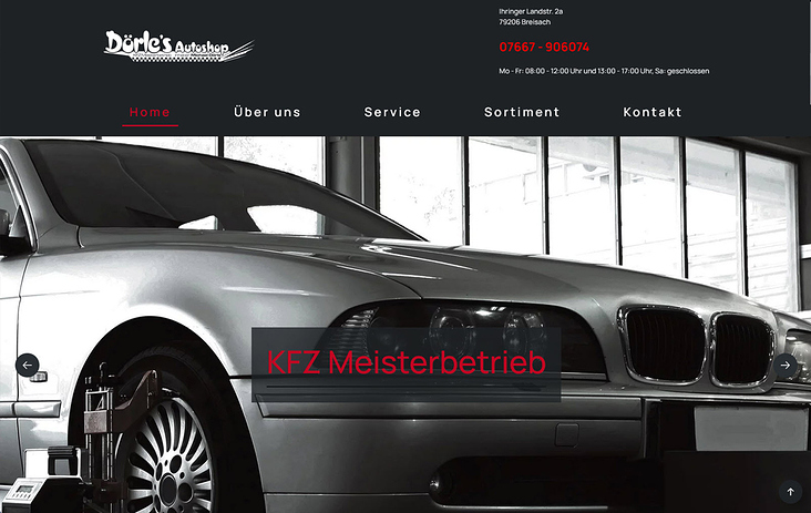 Screenshot der Website