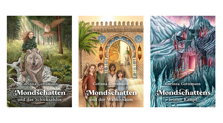 Buchcover – Mondschatten Trilogie von Corinna Gottsmann