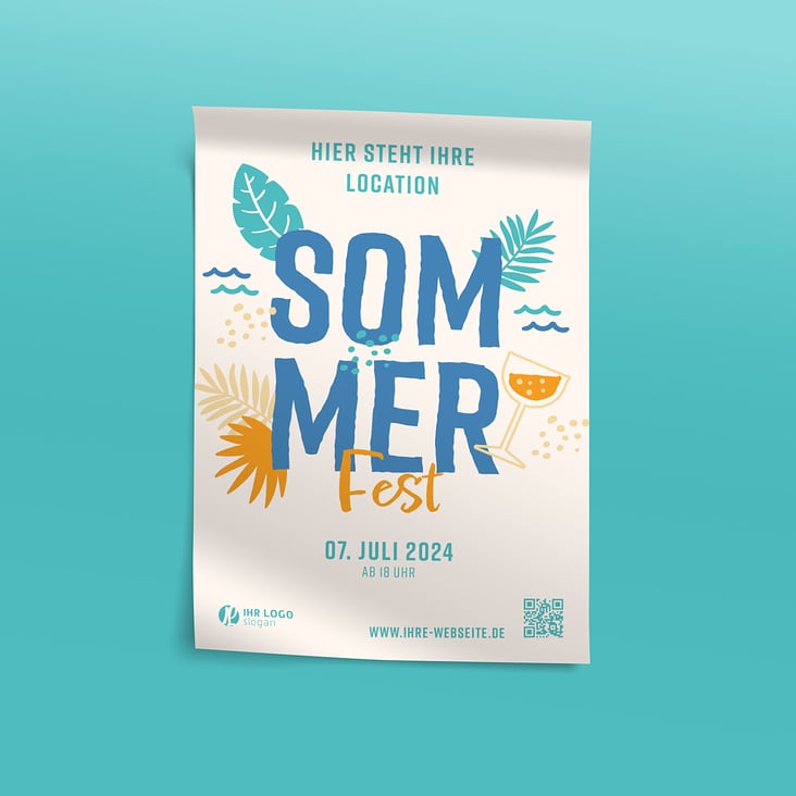 Plakat Vorlage für den Sommer