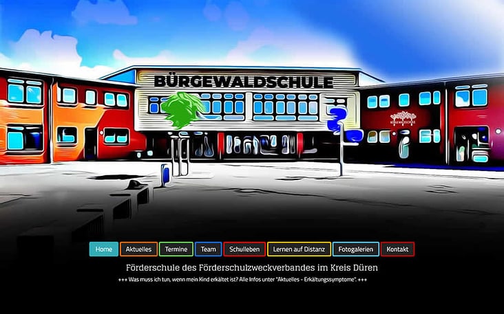 Craft CMS-Website der Bürgewaldschule Düren