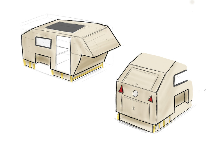 Fahrradcamper: Erste Entwürfe
