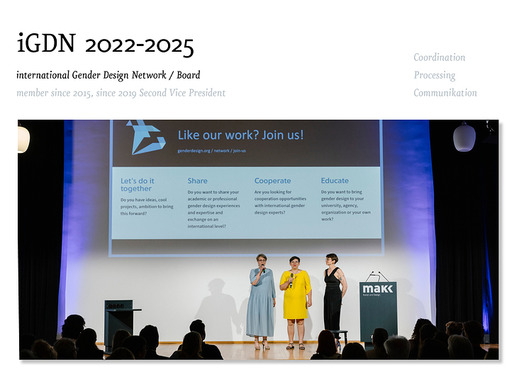 iGDN Vorstand bei der iphiGenia Gender Design Preisverleihung 2023