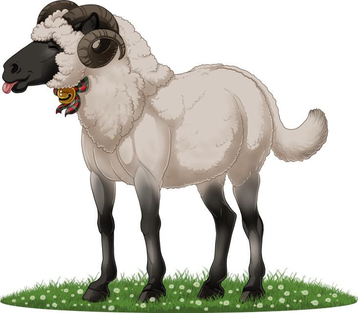 Character Visualisation (Equine with Sheep traits)