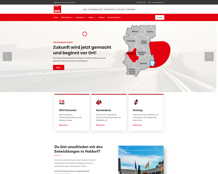 WordPress Website für SPD-Ortsgruppe