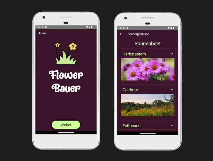 Flower Bauer App für Android/iOs befindet sich in der Entwicklung