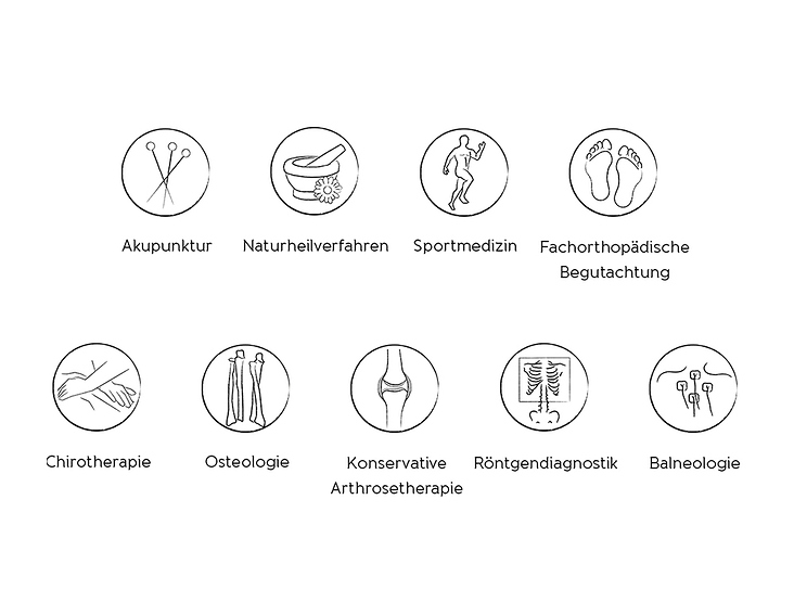 Icons für eine Orthopädische Webseite