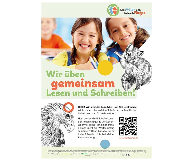 LeseAdler und SchreibFüchse Plakat