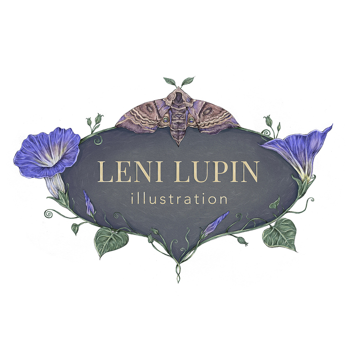 Handgezeichnetes Logo Leni Lupin