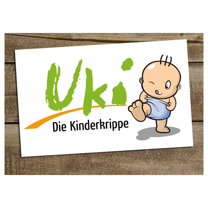 Logo mit einem sehr wichtigen Bestandteil einer Krippe – Neugierde und Freude