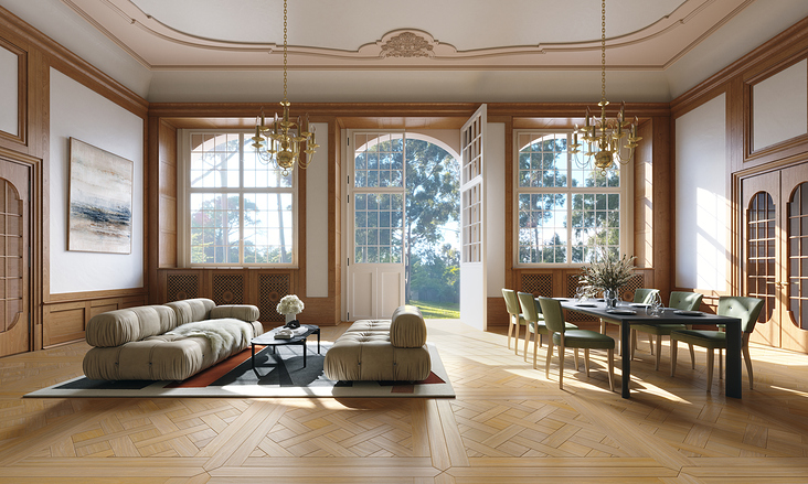 Zeitlose Eleganz: 3D-Visualisierung der historischen Villa Krehl in Heidelberg