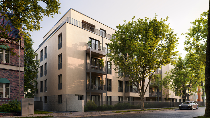 Aßenvisualisierung von Berlin Pankow – eine neue Wohnkomplex in der Mitte Berlins