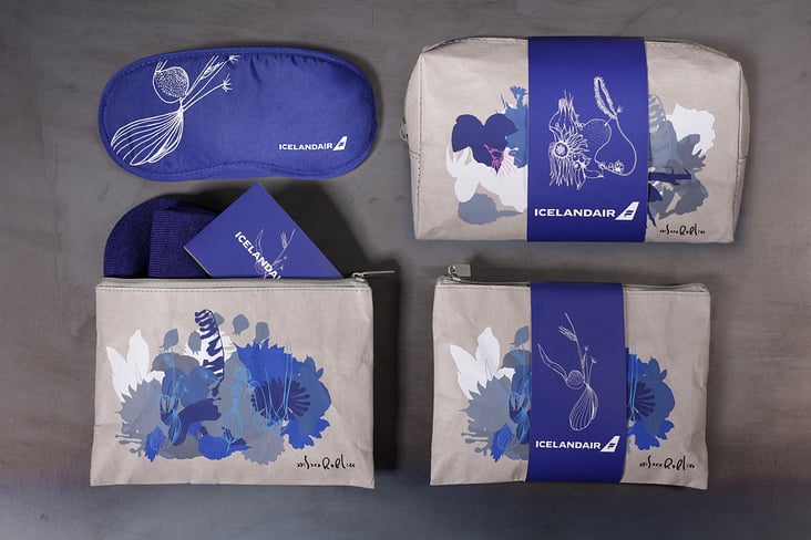 Amenity Kit Design für Icelandair X Sara Riel