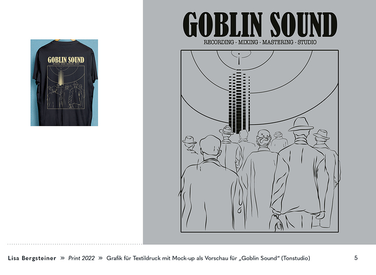 Grafik Textildruck für Goblin Sound