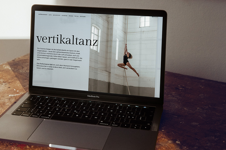 Corporate Design | Webdesign für Vertikaltanz, Yvonne Geiger in Winterthur