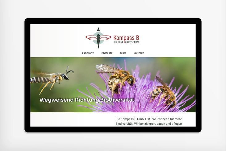 Corporate Design | Beschriftungen | Signaletik | Webdesign für Kompass B – Richtung Biodiversität in Zürich