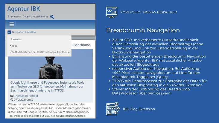 Breadcrumb Navigation mit responsivem Design