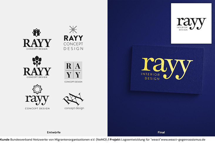 Rayy / Logoentwürfe
