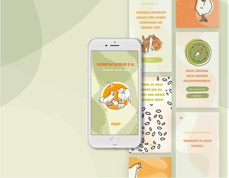 UX Prototyp für eine Wissensrallye für das Tierheim Berlin