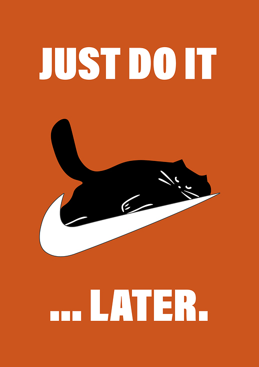 Poster „Just do it…later.“