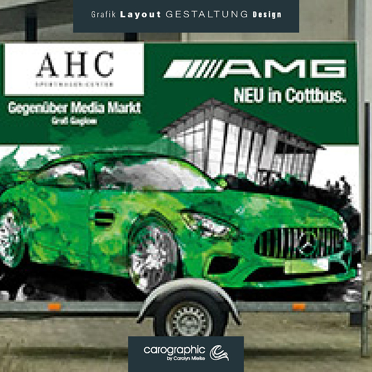 Illustration AMG Mercedes Werbung layout Gestaltung Grafik Print Design Messe Katalog Broschüre Illustration carographic Cottbu
