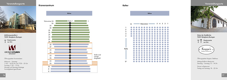 Kulturprogramm Stadt Bietigheim-Bissingen, Bestuhlung (A5)