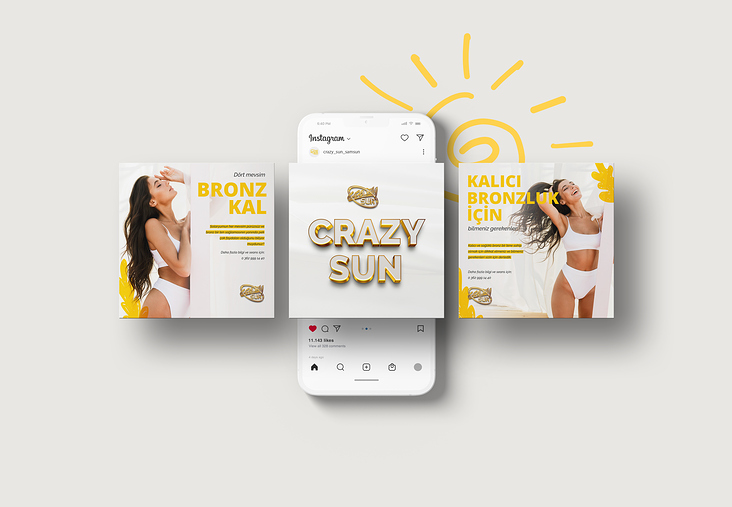 Crazy Sun Solaryum Social Media Designs