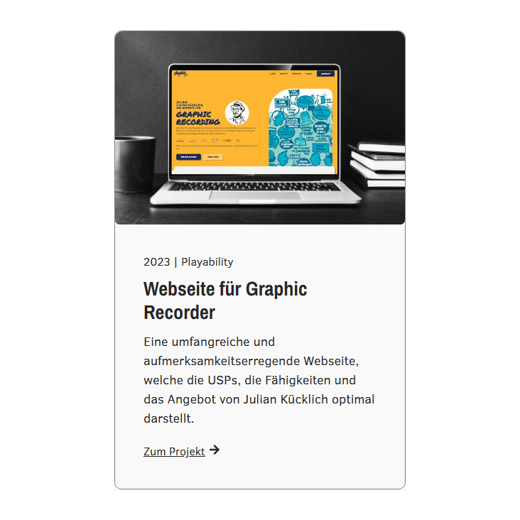 Webseite für Graphic Recorder