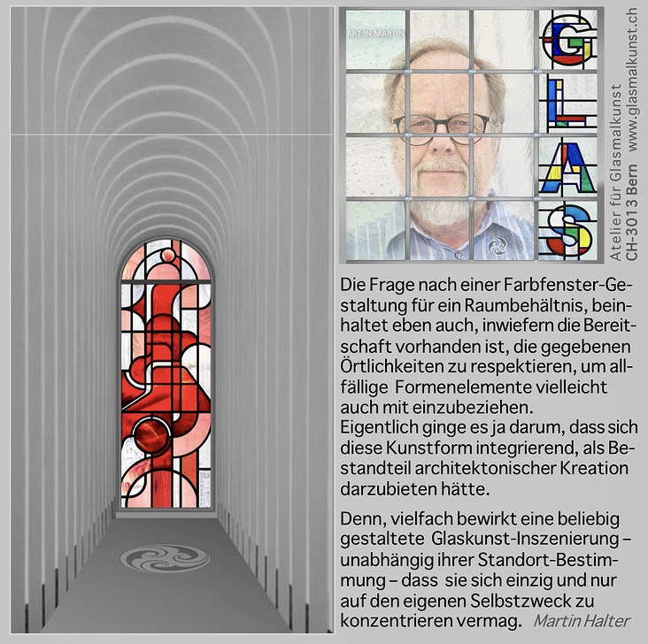 Glaskunst im Bau – integral auf das Raumbehältnis ausgerichtet