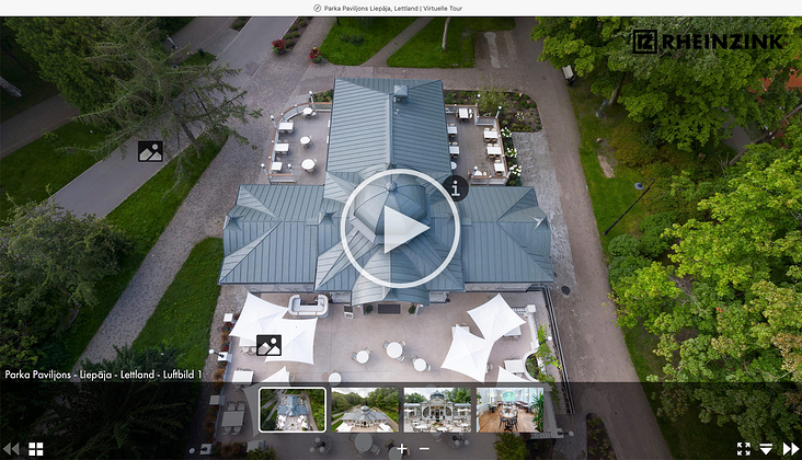 Kaiserpavillon in Lettland – Virtuelle Tour für Rheinzink