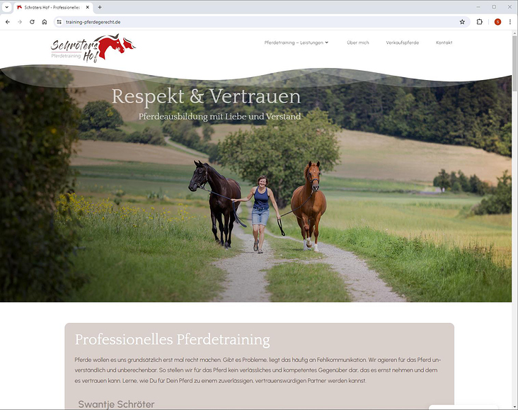 Pferdetraining – Website