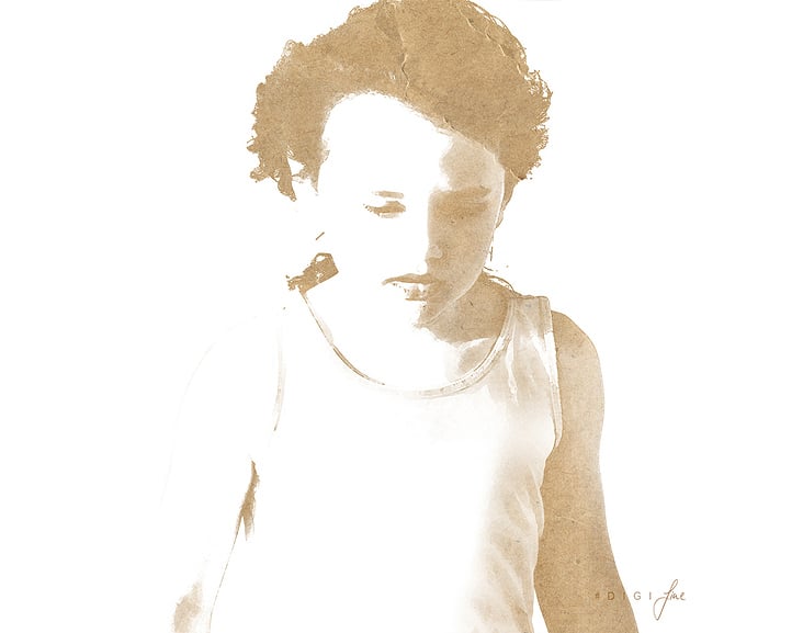 Kinderfoto auf Leinwand gedruckt