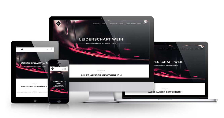 Wordpress Webdesign & Onlineshop – Tesch Wein Österreich