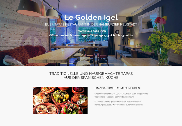 Wordpress Webdesign – Restaurant Le Golden Igel