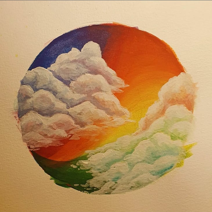 Rainbow clouds