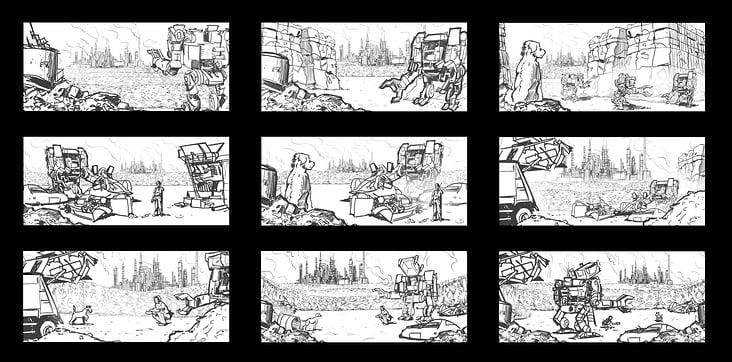 PREPRODUCTION WORK THUMBNAILS