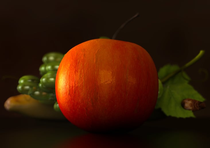 Apfel mit Cinema3d