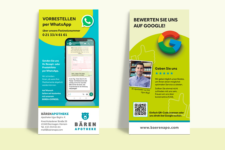 Flyer Google & WhatsApp Bärenapotheke