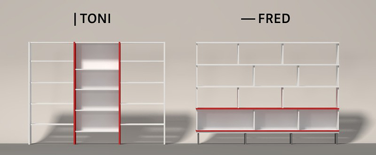 Regalsystem Toni und Fred