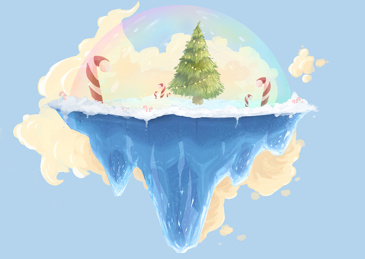Christmas Island, drawn in Clipstudio
