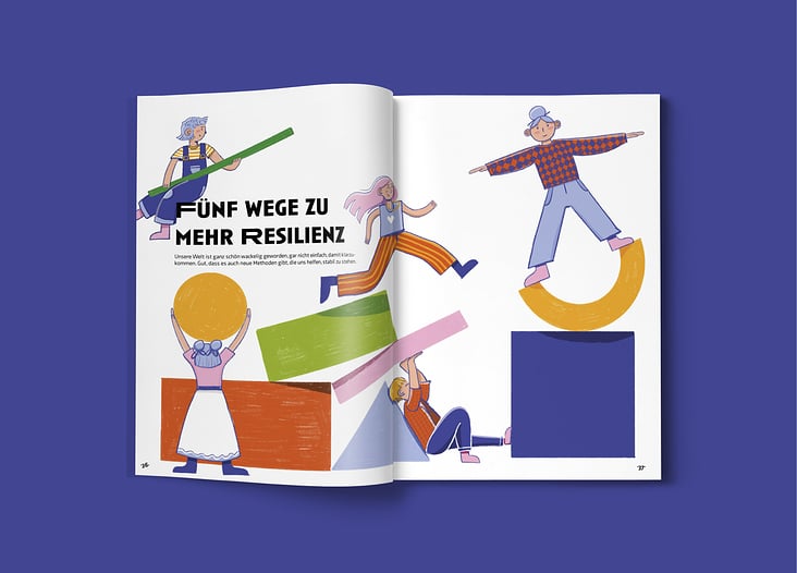 Editorialillustration zum Thema Resilienz