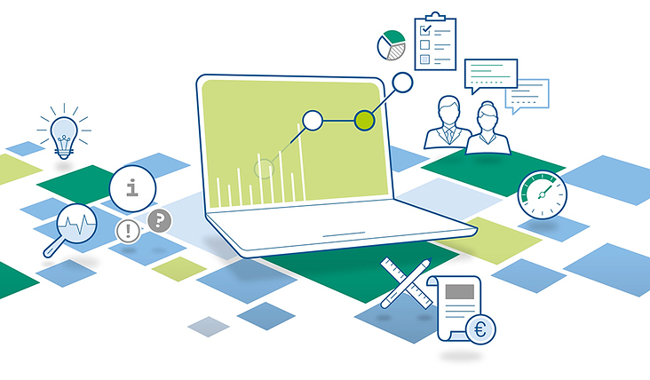 Broschüren-Illustration ERP