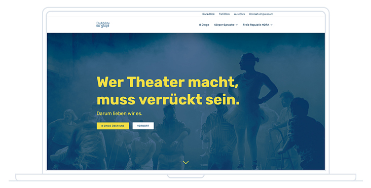 Webseite disabilityonstage.zhdk.ch