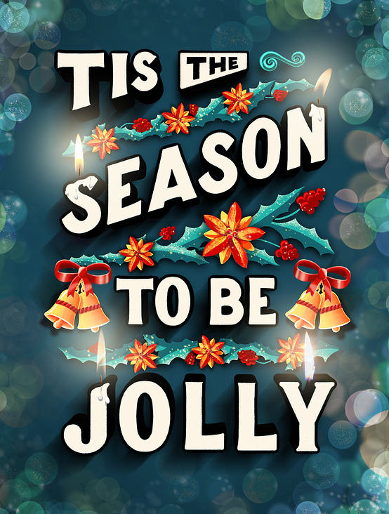 Seasonal lettering for Xmas