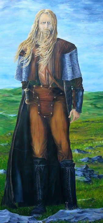 Cerdic, Öl auf Leinwand