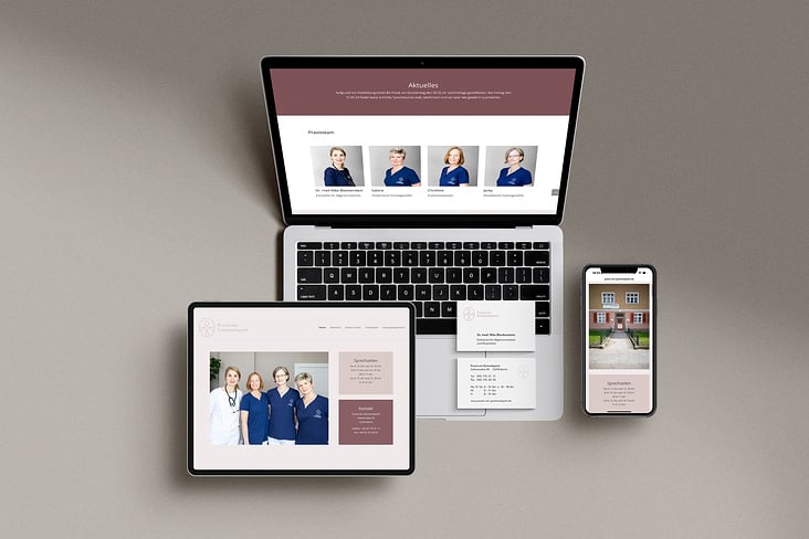 Corporate Design für Arztpraxis am Gemeindepark – Übersicht Website
