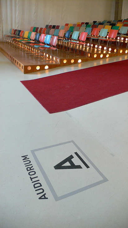 Kunsthal Rotterdam Signage System – Floor Signage in space / Wayfinding