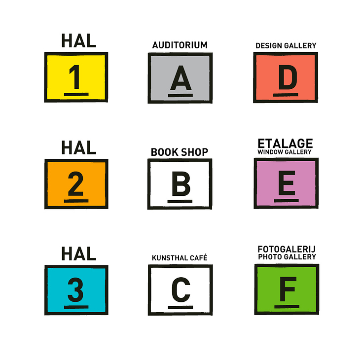 Kunsthal Rotterdam Signage System – Signage system of exhibition and other functional spaces / Wayfinding