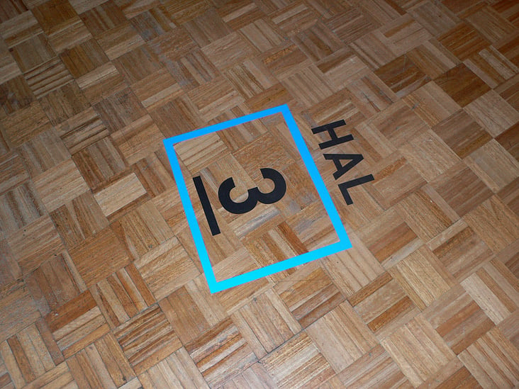 Kunsthal Rotterdam Signage System – Floor Signage / Wayfinding System element